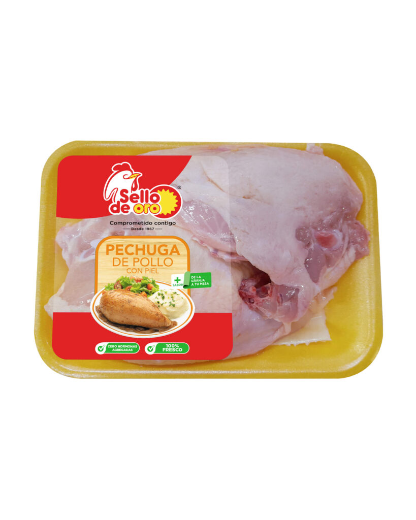 Pechuga de pollo con piel